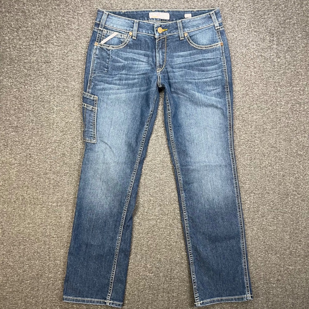 Ariat Rebar Jeans Womens 32x30 Riveter Straight Utility Work Nightride Stretch